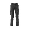 Broek met kniezakken katoen/polyester - kleur zwart maat 76C46